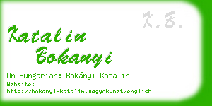 katalin bokanyi business card
